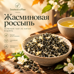 Жасминовая россыпь — купить китайский зеленый чай с жасмином